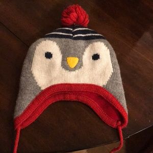Fleece-lined winter penguin hat